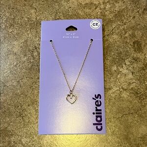 Claire's Silver Heart Necklace